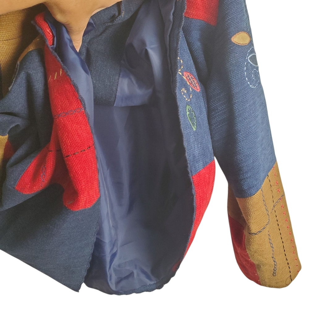 Vntg Koret Multicolor Patchwork Cardigan. 80s 90s… - image 5